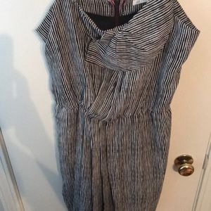 Rachel Roy black and white stripped dress